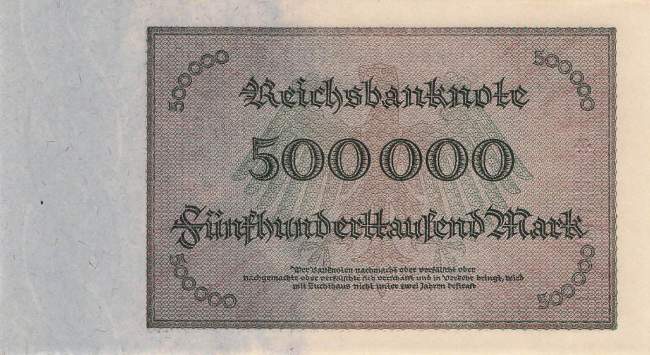 500000 Mark 1923 ro.87f W